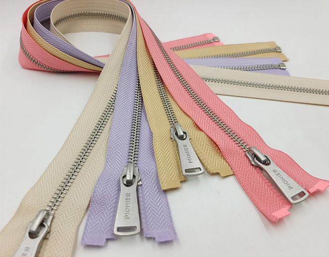 Colored tape nickel teech metal zipper copper zipper 