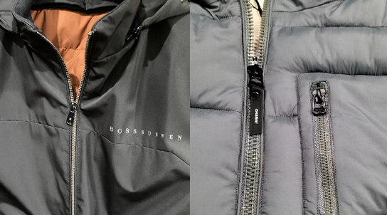 Reinforced zippers are used on outwears